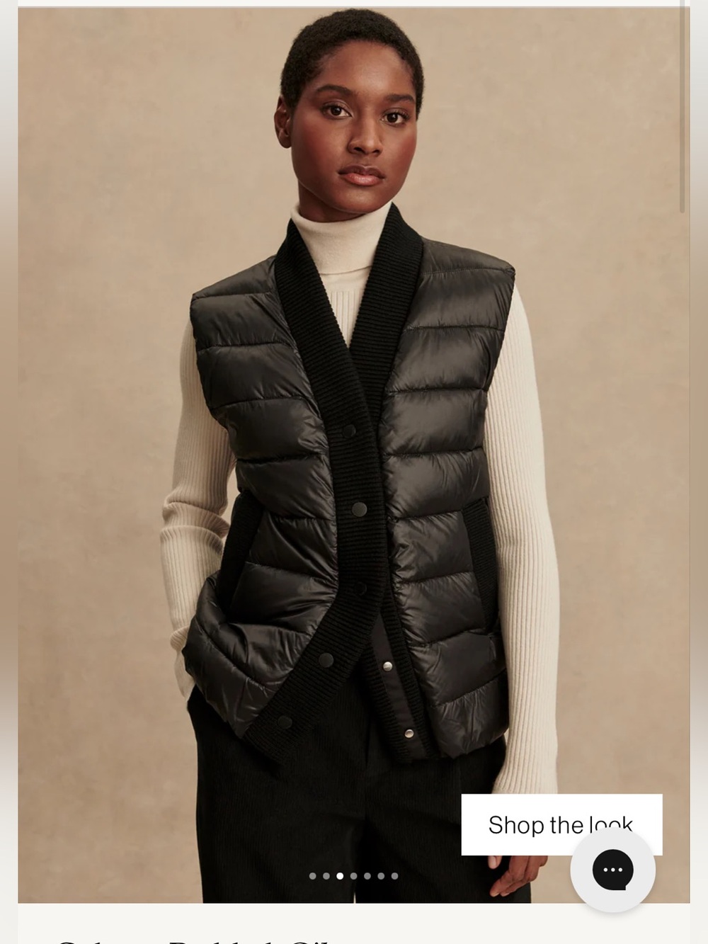 NWOT Varley BLACK COLWYN GILET VEST Size XS